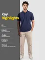 Denim Blue Acid Wash Polo T-shirt